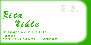 rita mikle business card